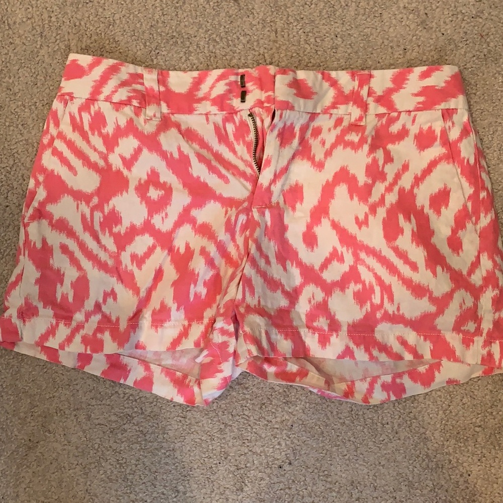 EUC loft pink and white shorts